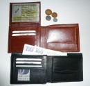 Kožená peněženka pánská - okénko na vnitřní překlápěčce