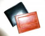peněženka kožená menší štepovaná, zvenku kapsa na drobné